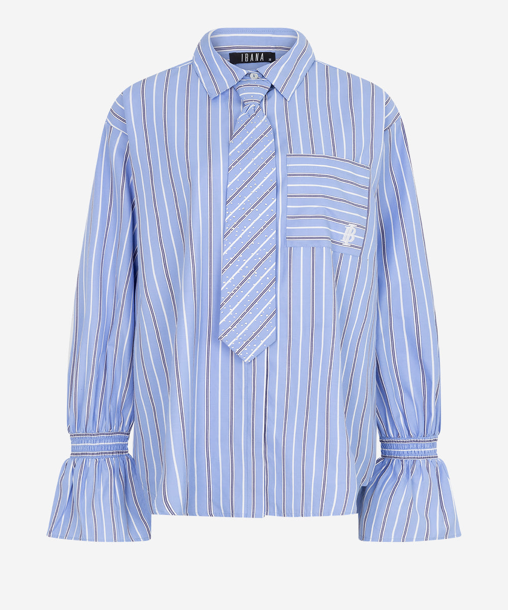 Talya-Tie Blue Blouse | Office Blue