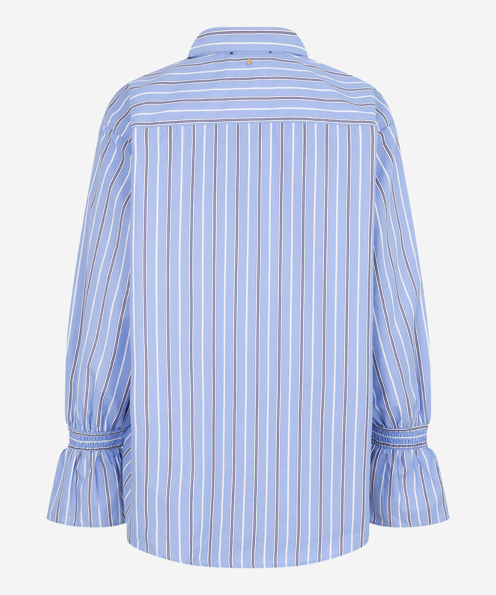 Talya-Tie Blue Blouse | Office Blue
