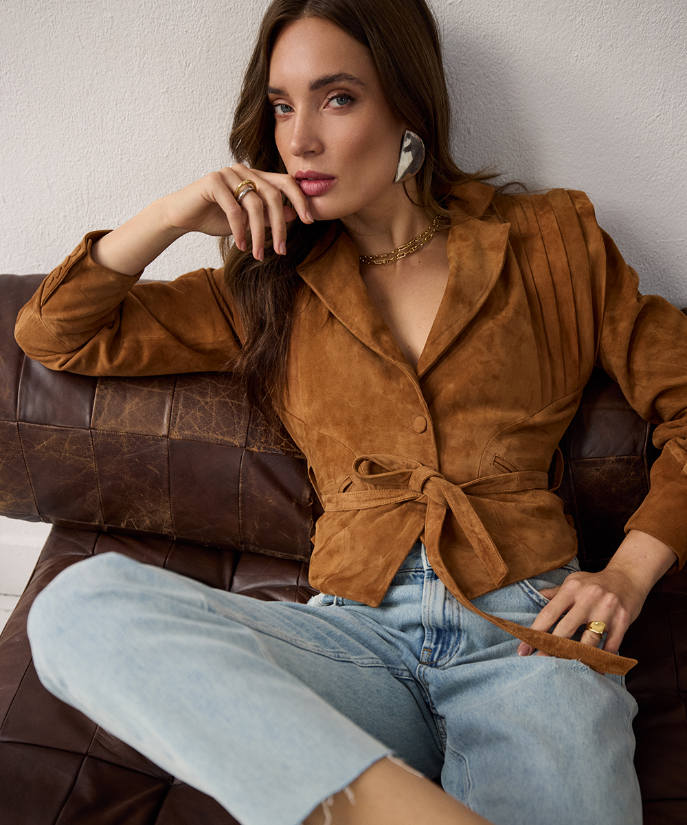 Joyce Suede | Cashew Brown