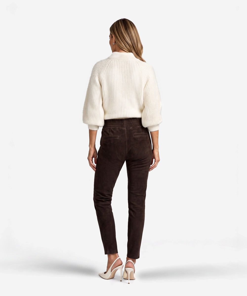 Colette Suede Pants | Dark Espresso