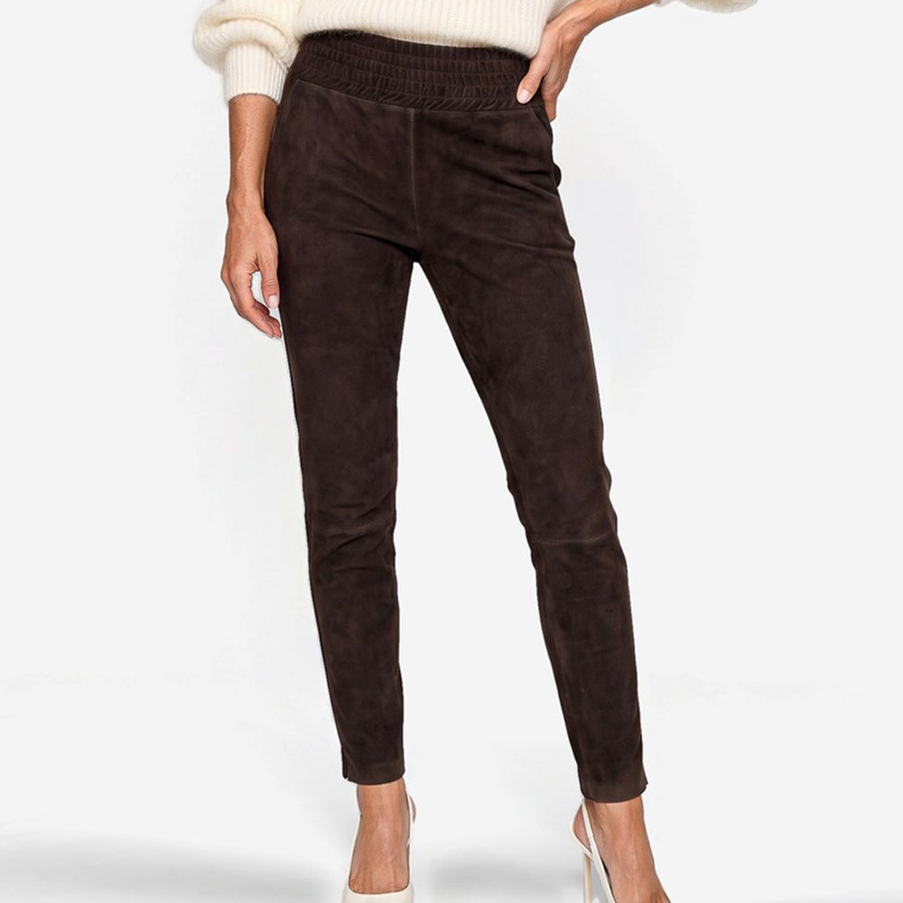 Colette Suede Pants | Dark Espresso