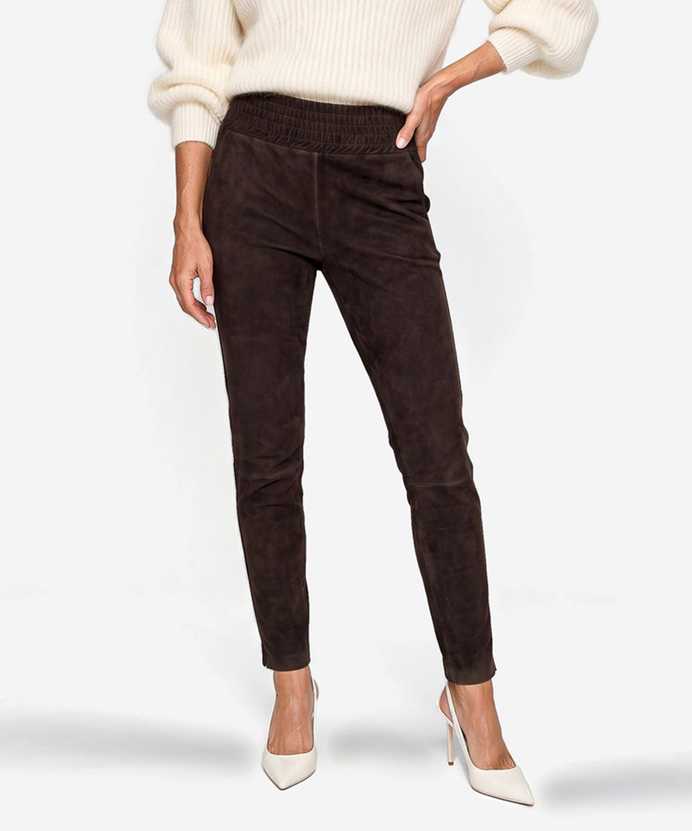 Colette Suede Pants | Dark Espresso