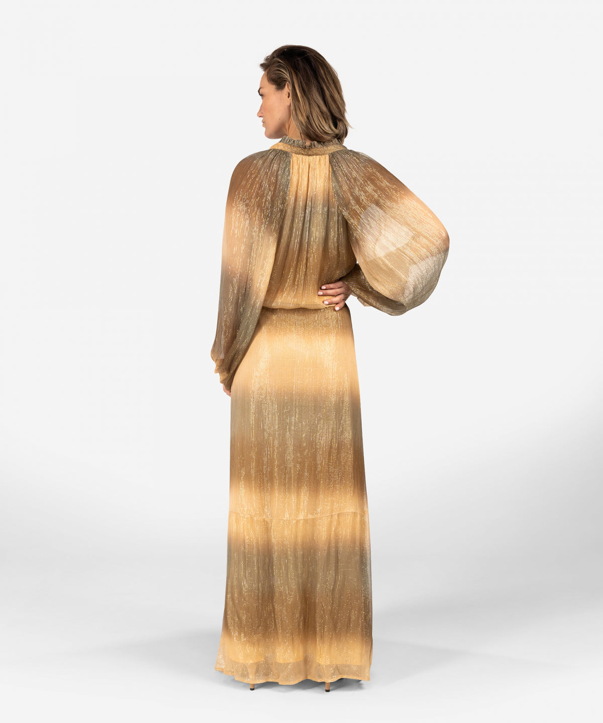 Diona Lurex | Neutral Ombre Print