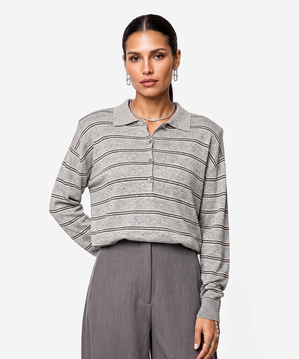 Kamila Stripe Top | Morning Mist