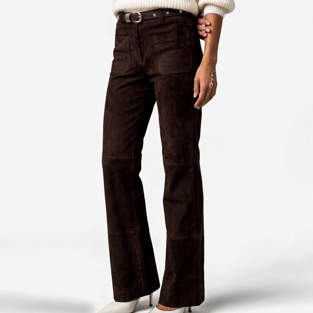 Pandy Suede Pants | Dark Espresso
