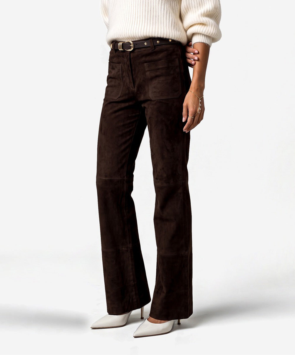 Pandy Suede Pants | Dark Espresso