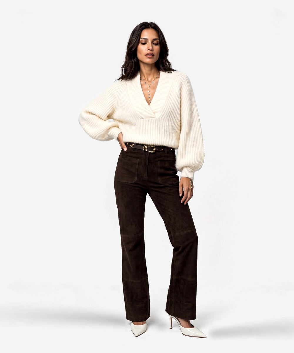 Pandy Suede Pants | Dark Espresso