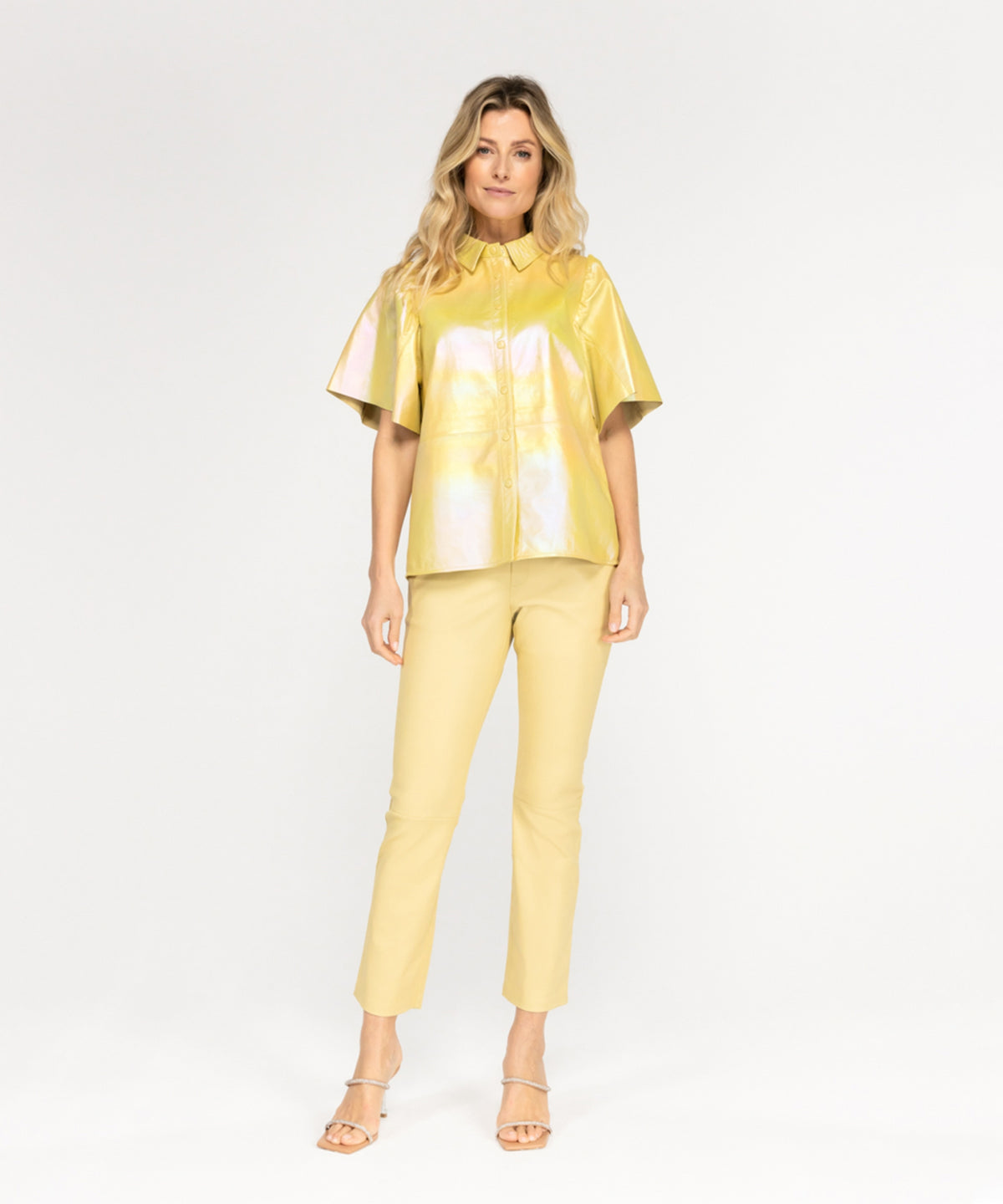 Tasha Metallic | Buttery yellow