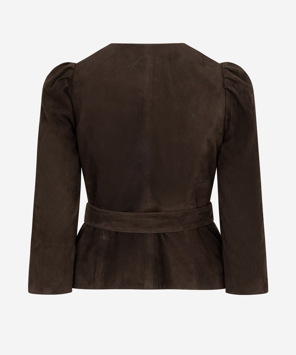 Terya Suede Top | Dark Espresso