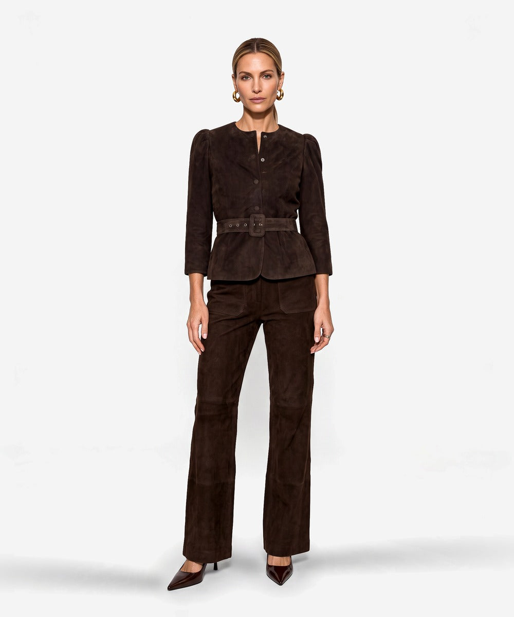 Pandy Suede Pants | Dark Espresso