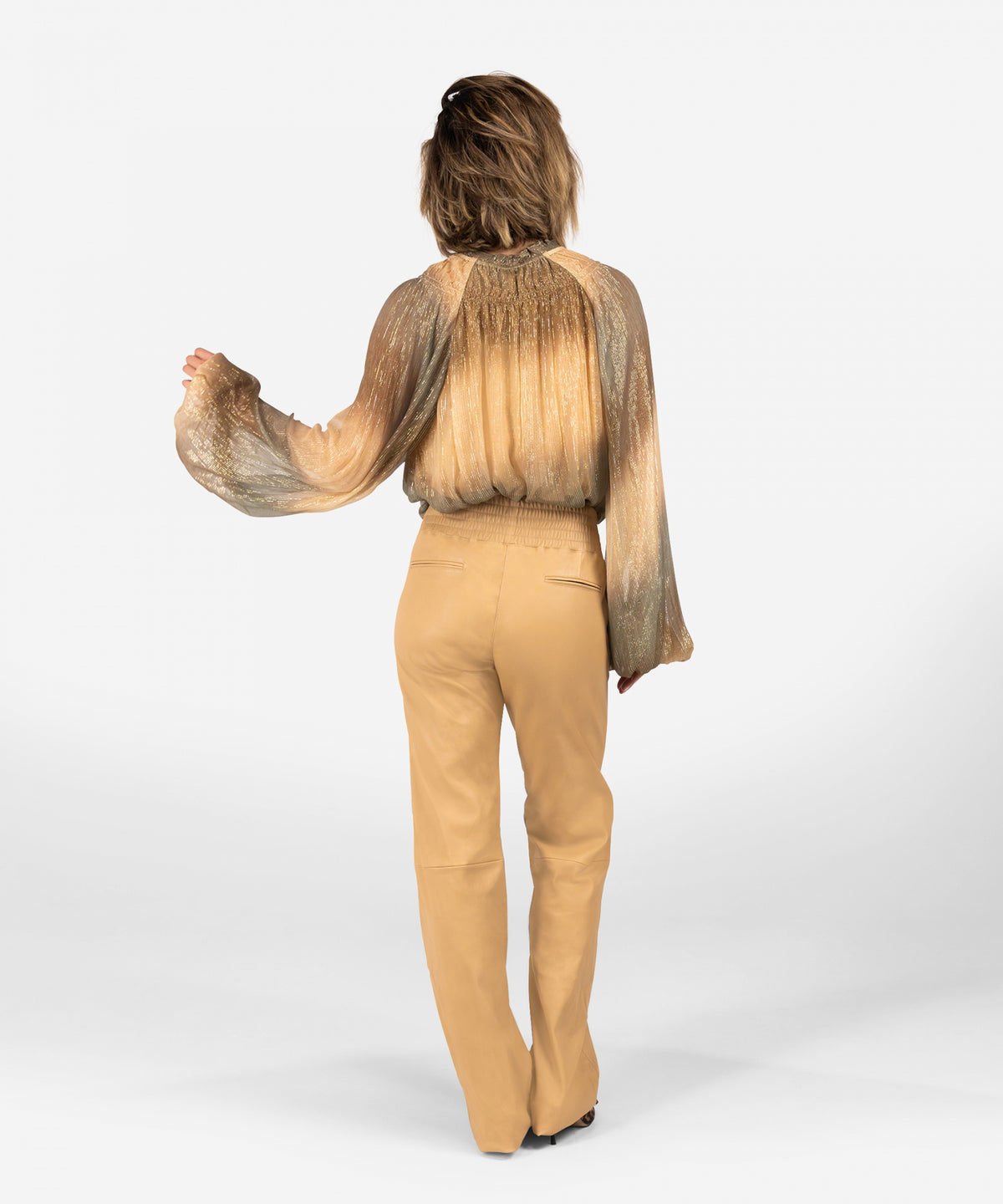Tyva Lurex | Neutral Ombre Print
